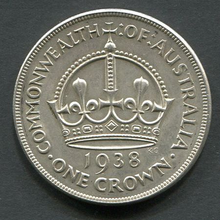 Australian Coins :: Australian Pre Decimal Coins :: 1938 Crown Very ...