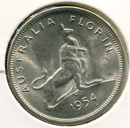 Australian Coins :: Australian Pre Decimal Coins 1910 - 1964 :: 1954 ...