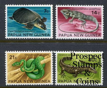 Stamps - World :: Papua New Guinea MUH Stamps :: 1972 Reptiles (4 ...