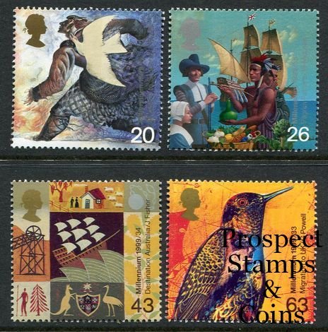 Stamps - World :: Great Britain MUH Stamps :: 1999 Settlers (4) - Great ...